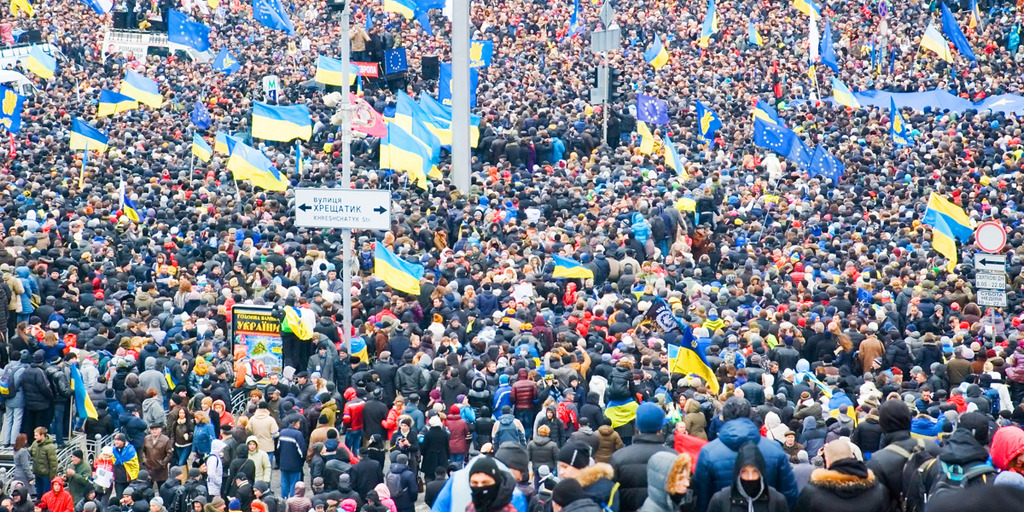 Großdemonstration in Kiev, Ukraine